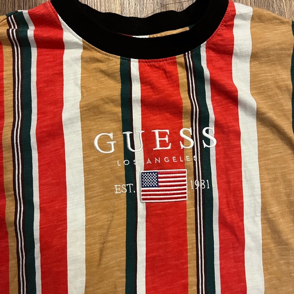 Guess Jeans American Tradition Vertical Striped Shirt - Medium - Picture 3 of 5